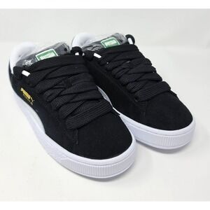 Puma Suede XL Jr Black White Gold Sneakers 396577 02 Kids Size 6 NEW